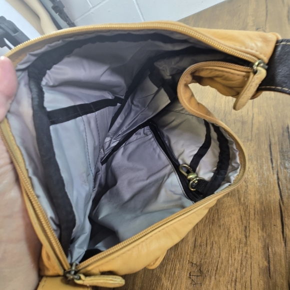 Vtg AmeriBag The Healthy Back Bag Leather Sling Backpack Made In Usa main image 4